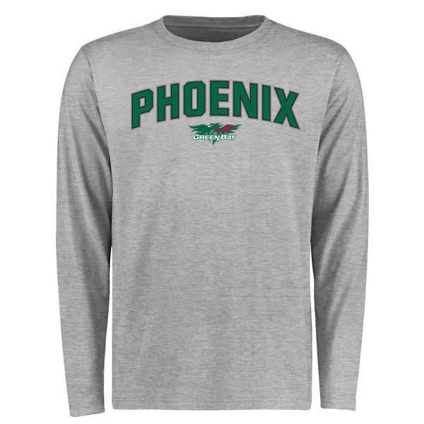 Wisconsin-Green Bay Phoenix Proud Mascot Long Sleeve WEM T-Shirt - Ash,We sell and wholesale Wisconsin-Green Bay Phoenix Proud Mascot Long Sleeve WEM T-Shirt - Ash on line form chian!
